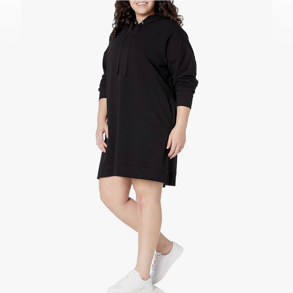THE DROP  lona Long-Sleeve Hooded Mini Sweatshirt Dress XXL